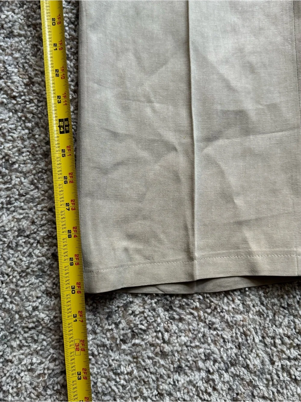 Armani Collezioni Mens 34x30 Beige Linen Blend Dress Pants Trousers Italy Luxury